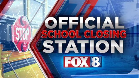 Fox 8 school closings today near me - Feb 24, 2022 · Please look at the time stamp on the story to see when it was last updated. INDIANAPOLIS — A number of Indiana districts and schools are under a delay or closure on Thursday, February 24. See ... 